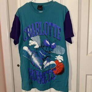Vintage Charlotte Hornets T Shirt L Magic Johnson Ts Made In USA
